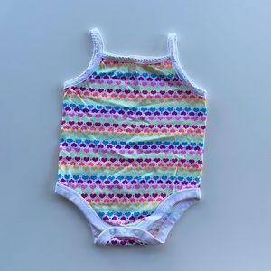 Rainbow hearts Summer onesie